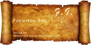 Forintos Ida névjegykártya